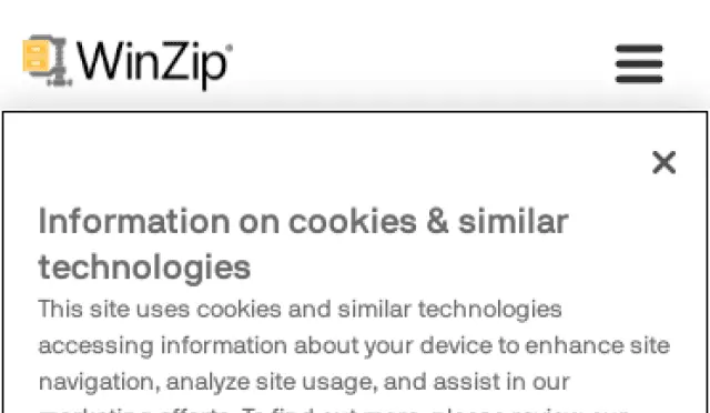 Aperçu WinZip