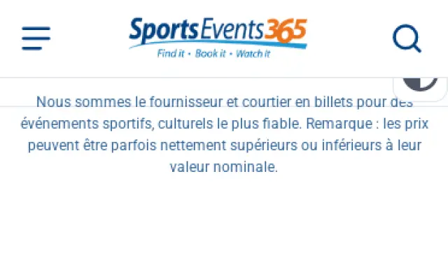 Aperçu SportsEvents365 - FR