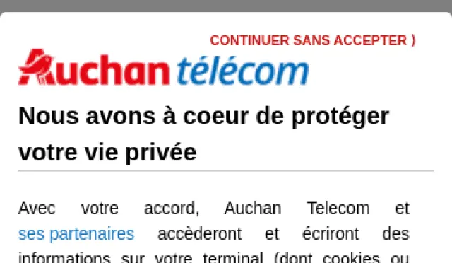 Aperçu Auchan Telecom - FR