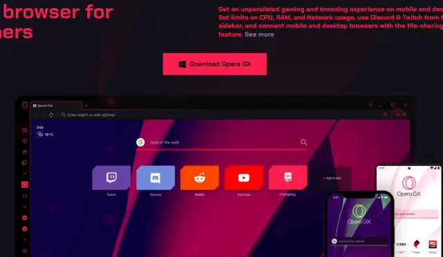 Aperçu Opera GX - Install and open the browser - DESKTOP - FR
