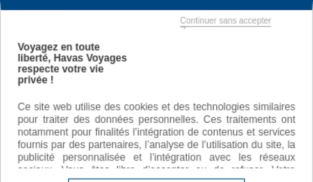 Aperçu Havas Voyages - FR