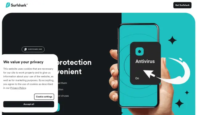 Aperçu Surfshark Antivirus