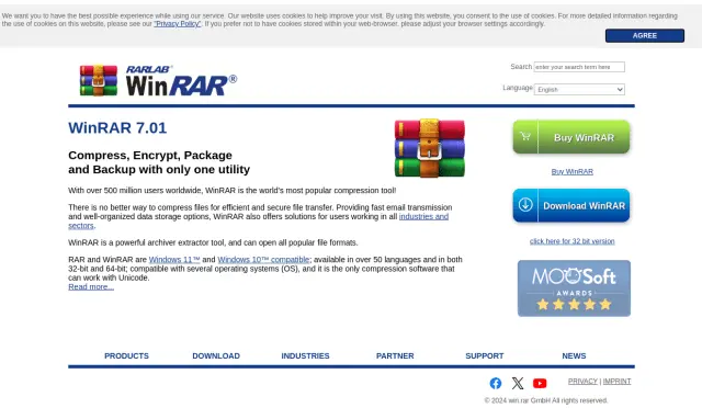 Aperçu WinRAR