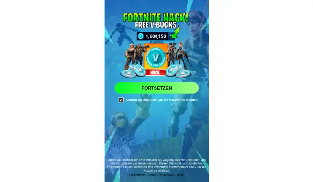 Aperçu Fortnite Free VBucks - 1 Click