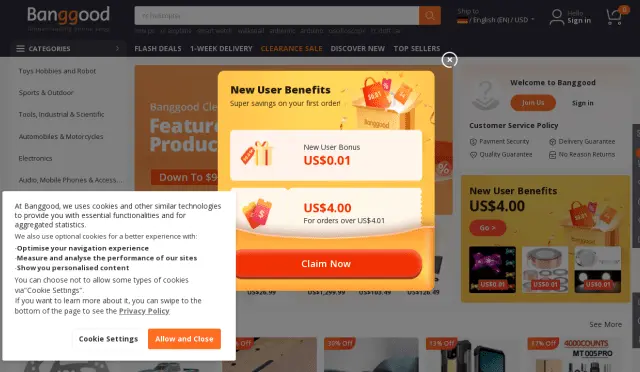 Aperçu Banggood.com - FR