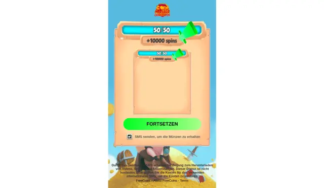 Aperçu Coin Master Generator - 1 Click - MOB