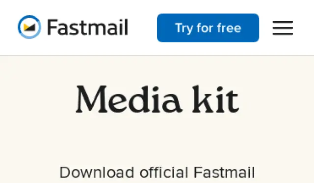 Aperçu Fastmail