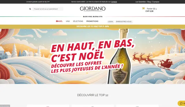 Aperçu Giordano Vins  - CH, FR