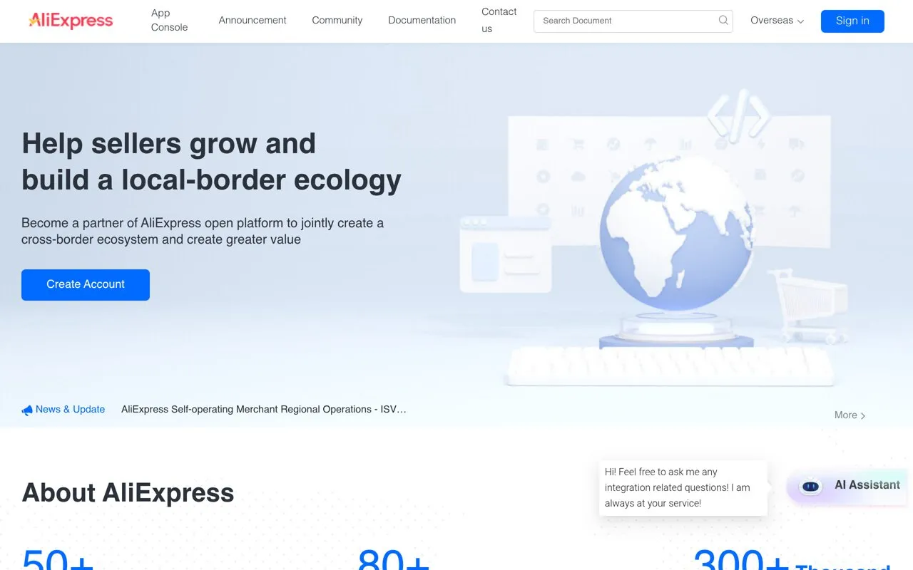 Aperçu AliExpress Open Platform