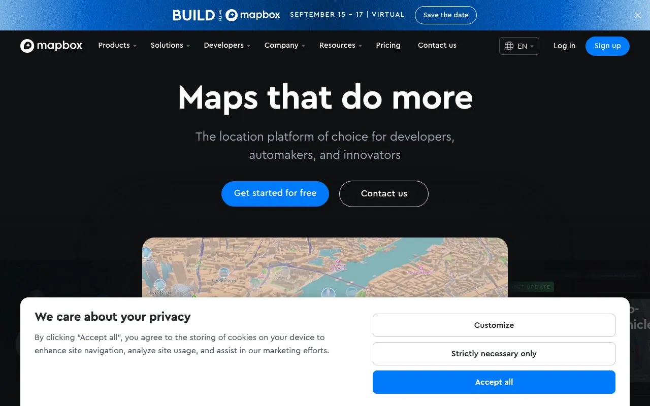 Aperçu Mapbox