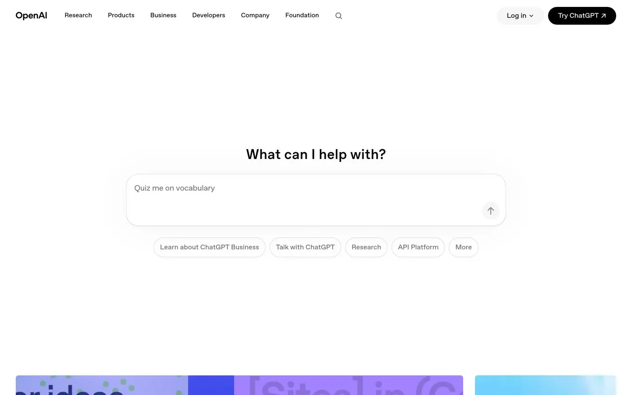 Aperçu OpenAI API