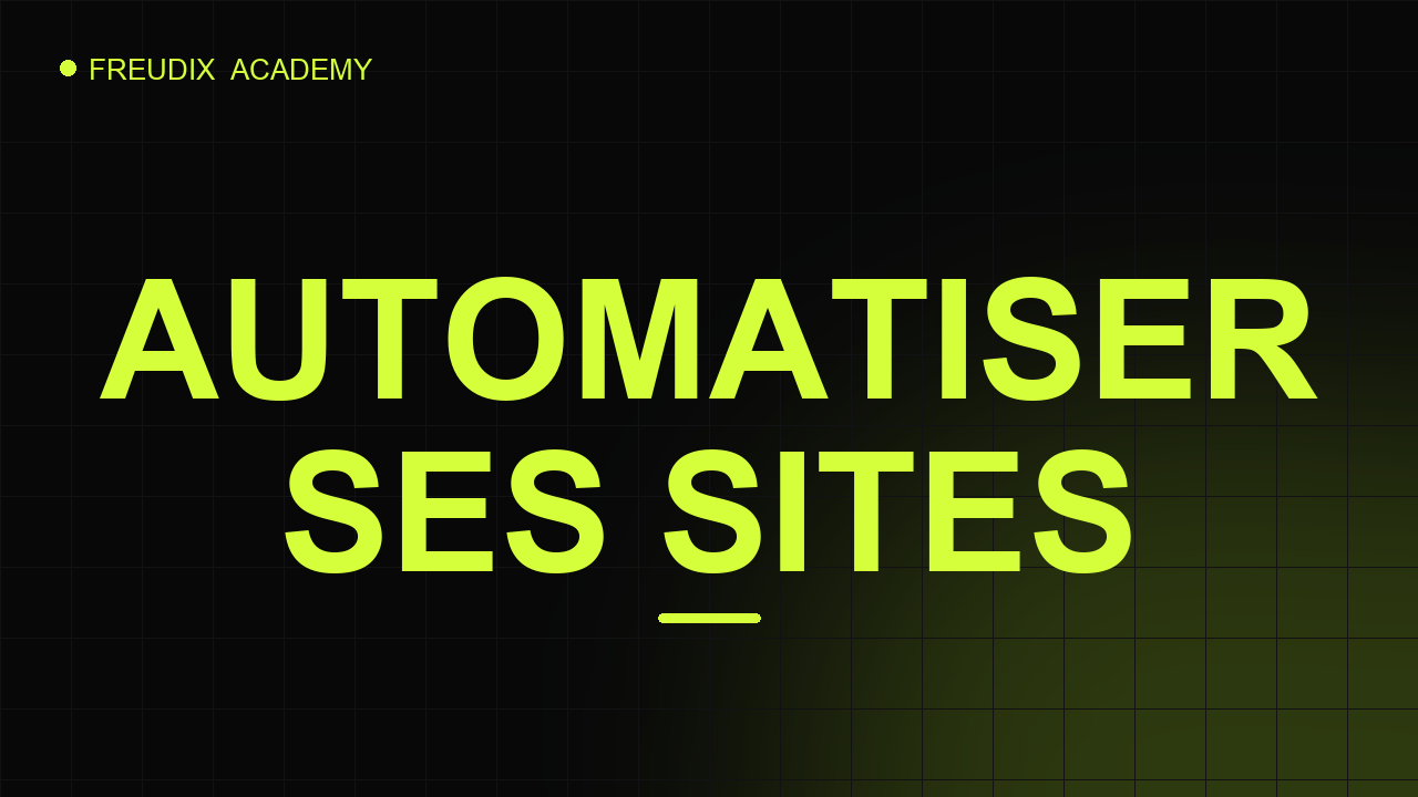 Aperçu Automatiser vos réseaux de sites