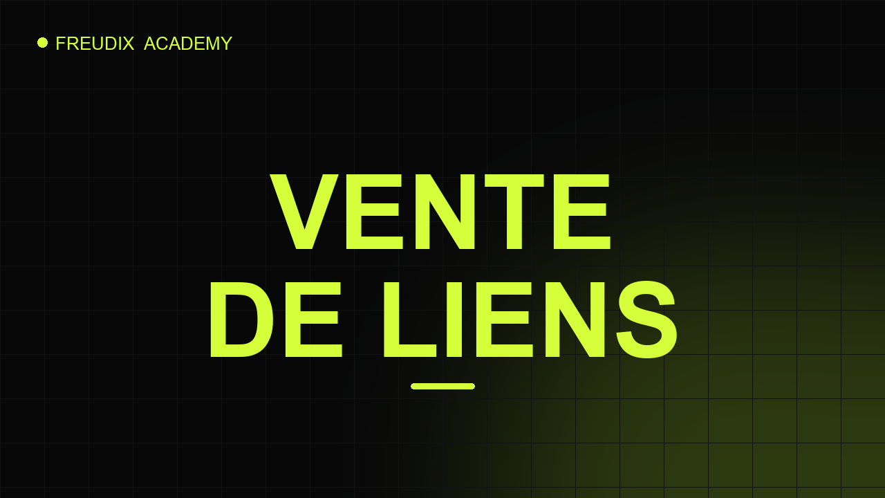 Aperçu Générer des revenus avec la vente de liens
